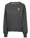 Xavier Gold Rush Cutter & Buck Saturday Cotton Blend Womens Crew Neck Sweatshirt Charcoal Heather Mannequin Thumbnail Image
