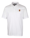 Tuskegee Golden Tigers Cutter & Buck Advantage Tri-Blend Jersey Mens Big and Tall Pocket Polo White Mannequin Thumbnail Image