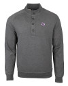 Stephen F Austin Lumberjacks Cutter & Buck Saturday Cotton Blend Mens Mock Pullover Sweatshirt Charcoal Heather Mannequin Thumbnail Image