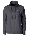 Stephen F Austin Lumberjacks Cutter & Buck Saturday Cotton Blend Womens Funnel Neck Sweatshirt Charcoal Heather Mannequin Thumbnail Image