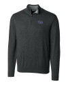 Pitt Panthers Cutter & Buck Lakemont Tri-Blend Mens Big and Tall Quarter Zip Pullover Sweater Charcoal Heather Mannequin Thumbnail Image