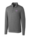 Stephen F Austin Lumberjacks Cutter & Buck Shoreline Heathered Quarter Zip Mens Big and Tall Pullover Charcoal Heather Mannequin Thumbnail Image