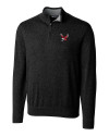 Eastern Washington Eagles Cutter & Buck Lakemont Tri-Blend Mens Quarter Zip Pullover Sweater Black Mannequin Thumbnail Image