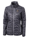 Florida State Seminoles Cutter & Buck Rainier PrimaLoft® Womens Eco Insulated Full Zip Printed Puffer Jacket Black Mannequin Thumbnail Image