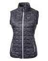 South Florida Bulls Cutter & Buck Rainier PrimaLoft® Womens Eco Insulated Full Zip Printed Puffer Vest Black Mannequin Thumbnail Image