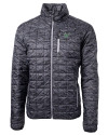 South Florida Bulls Cutter & Buck Rainier PrimaLoft® Mens Eco Insulated Full Zip Printed Puffer Jacket Black Mannequin Thumbnail Image