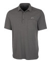 Jackson State Tigers Cutter & Buck Advantage Tri-Blend Jersey Mens Big and Tall Pocket Polo Elemental Grey Heather Mannequin Thumbnail Image