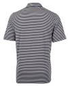 Oklahoma State Cowboys Cutter & Buck Virtue Eco Pique Stripe Recycled Mens Big and Tall Polo Black Mannequin Back Thumbnail Image