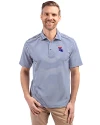 Louisiana Tech Bulldogs Cutter & Buck Virtue Eco Pique Stripe Recycled Mens Big and Tall Polo Tour Blue Front Thumbnail Image