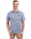 San Jose State Spartans Cutter & Buck Virtue Eco Pique Stripe Recycled Mens Big and Tall Polo Tour Blue Front Thumbnail Image