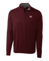Minnesota Golden Gophers Cutter & Buck Lakemont Tri-Blend Mens Big and Tall Quarter Zip Pullover Sweater Bordeaux Mannequin Thumbnail Image