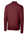 Minnesota Golden Gophers Cutter & Buck Lakemont Tri-Blend Mens Big and Tall Quarter Zip Pullover Sweater Bordeaux Mannequin Back Thumbnail Image