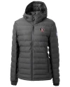 View image 7: Florida State Seminoles Cutter & Buck Mission Ridge Repreve® Recycled Insulated Puffer Womens Full Zip Jacket Elemental Grey Mannequin