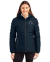 Penn State Nittany Lions Cutter & Buck Mission Ridge Repreve® Eco Insulated Womens Puffer Jacket Navy Blue Front Thumbnail Image