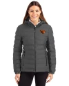 Oregon State Beavers Cutter & Buck Mission Ridge Repreve® Eco Insulated Womens Puffer Jacket Elemental Grey Front Thumbnail Image