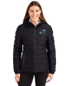 Tulane Green Wave Cutter & Buck Mission Ridge Repreve® Eco Insulated Womens Puffer Jacket Black Front Thumbnail Image