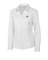 Montana State Bobcats Cutter & Buck Epic Easy Care Fine Twill Womens Long Sleeve Dress Shirt White Mannequin Thumbnail Image