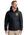 Xavier Gold Rush Cutter & Buck Mission Ridge Repreve® Eco Insulated Mens Puffer Jacket Black Front Thumbnail Image