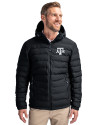 Texas A&M Aggies Cutter & Buck Mission Ridge Repreve® Eco Insulated Mens Puffer Jacket Black Front Thumbnail Image