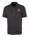 North Carolina A&T Aggies Cutter & Buck Advantage Tri-Blend Jersey Mens Big and Tall Pocket Polo Black Heather Mannequin Thumbnail Image