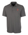 Cleveland Guardians - Cutter & Buck Advantage Tri-Blend Jersey Mens Big and Tall Pocket Polo Elemental Grey Heather Mannequin Thumbnail Image
