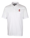 Cleveland Guardians - Cutter & Buck Advantage Tri-Blend Jersey Mens Big and Tall Pocket Polo White Mannequin Thumbnail Image