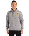 Tennessee Tech Golden Eagles Cutter & Buck Mainsail Sweater-Knit Mens Half Zip Pullover Jacket Polished Heather Front Thumbnail Image