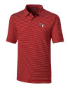 Cleveland Guardians Cutter & Buck Forge Pencil Stripe Stretch Mens Polo Cardinal Red Mannequin Thumbnail Image
