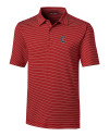 Cleveland Guardians - Cutter & Buck Forge Pencil Stripe Stretch Mens Polo Cardinal Red Mannequin Thumbnail Image