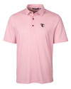 Cleveland Guardians Cutter & Buck Pike Double Dot Print Stretch Mens Polo Cardinal Red Mannequin Thumbnail Image