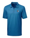 View image 3: Cleveland Guardians Cutter & Buck Pike Mini Pennant Print Stretch Mens Big and Tall Polo Liberty Navy Mannequin