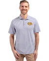 Tennessee Tech Golden Eagles Cutter & Buck Virtue Eco Pique Stripe Recycled Mens Polo Hyacinth Front Thumbnail Image