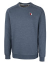 View image 3: Cleveland Guardians Cutter & Buck Saturday Cotton Blend Mens Crew Neck Sweatshirt Navy Blue Heather Mannequin