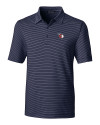 Cleveland Guardians Cutter & Buck Forge Pencil Stripe Stretch Mens Big and Tall Polo Liberty Navy Mannequin Thumbnail Image