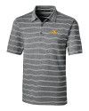 Tennessee Tech Golden Eagles Cutter & Buck Forge Epic Confidence Recycled Heathered Stripe Stretch Mens Polo Black Mannequin Thumbnail Image