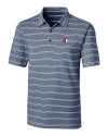 Cleveland Guardians Cutter & Buck Forge Epic Confidence Recycled Heathered Stripe Stretch Mens Polo Indigo Mannequin Thumbnail Image
