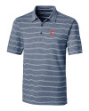 Cleveland Guardians - Cutter & Buck Forge Epic Confidence Recycled Heathered Stripe Stretch Mens Polo Indigo Mannequin Thumbnail Image