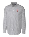 Cleveland Guardians - Cutter & Buck Stretch Oxford Stripe Mens Long Sleeve Dress Shirt Charcoal Mannequin Thumbnail Image
