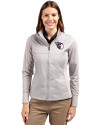 Cleveland Guardians Cutter & Buck Stealth Hybrid Quilted Womens Full Zip Windbreaker Jacket Polished Medium Gray Front Thumbnail Image