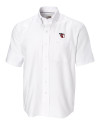 Cleveland Guardians Cutter & Buck Epic Easy Care Nailshead Mens Big and Tall Short Sleeve Dress Shirt White Mannequin Thumbnail Image