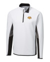 Tennessee Tech Golden Eagles Cutter & Buck Traverse Colorblock Stretch Quarter Zip Mens Pullover White Mannequin Thumbnail Image