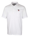 Cleveland Guardians Cutter & Buck Advantage Tri-Blend Jersey Mens Pocket Polo White Mannequin Thumbnail Image