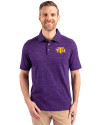 Tennessee Tech Golden Eagles Cutter & Buck Advantage Tri-Blend Space Dye Mens Polo Dark College Purple Front Thumbnail Image