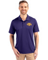 Tennessee Tech Golden Eagles Cutter & Buck Prospect Eco Textured Stretch Recycled Mens Short Sleeve Polo College Purple Front Thumbnail Image