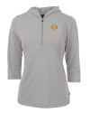 Tennessee Tech Golden Eagles Cutter & Buck Virtue Eco Pique Recycled Half Zip Pullover Womens Hoodie Polished Medium Gray Mannequin Thumbnail Image