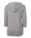 Tennessee Tech Golden Eagles Cutter & Buck Virtue Eco Pique Recycled Half Zip Pullover Womens Hoodie Polished Medium Gray Mannequin Back Thumbnail Image