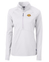 Tennessee Tech Golden Eagles Cutter & Buck Adapt Eco Knit Stretch Recycled Womens Half Zip Pullover White Mannequin Thumbnail Image