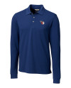 Cleveland Guardians Cutter & Buck Advantage Eco Tri-Blend Pique Mens Long Sleeve Polo Indigo Mannequin Thumbnail Image