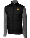 Tennessee Tech Golden Eagles Cutter & Buck Stealth Hybrid Quilted Mens Big and Tall Full Zip Windbreaker Jacket Black Mannequin Thumbnail Image