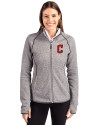 Cleveland Guardians - Cutter & Buck Mainsail Full Zip Hooded Womens Jacket Polished Heather Front Thumbnail Image